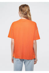 Logo Printed Orange T-Shirt Regular Fit / Normal Cut 1611193-70485 - Swordslife