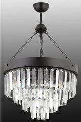 Linda 40' Black Luxury Crystal Stone Chandelier