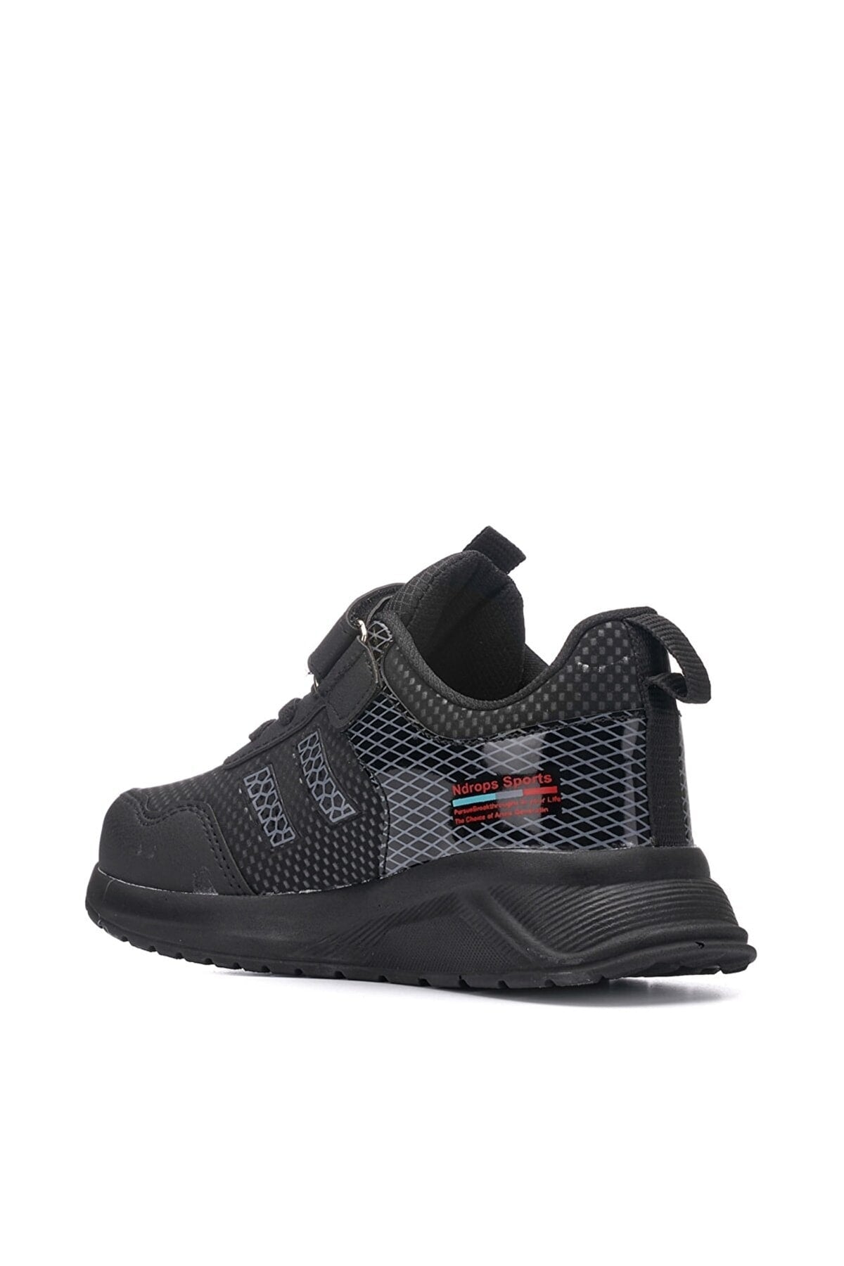 Orthopedic, Velcro, Black and Smoked Color Kids Sports Shoes