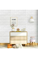 White 3d Decorative Self Adhesive Wallpaper Cladding Panel - Swordslife