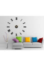 3d Black Roman Numeral Wall Clock - Swordslife