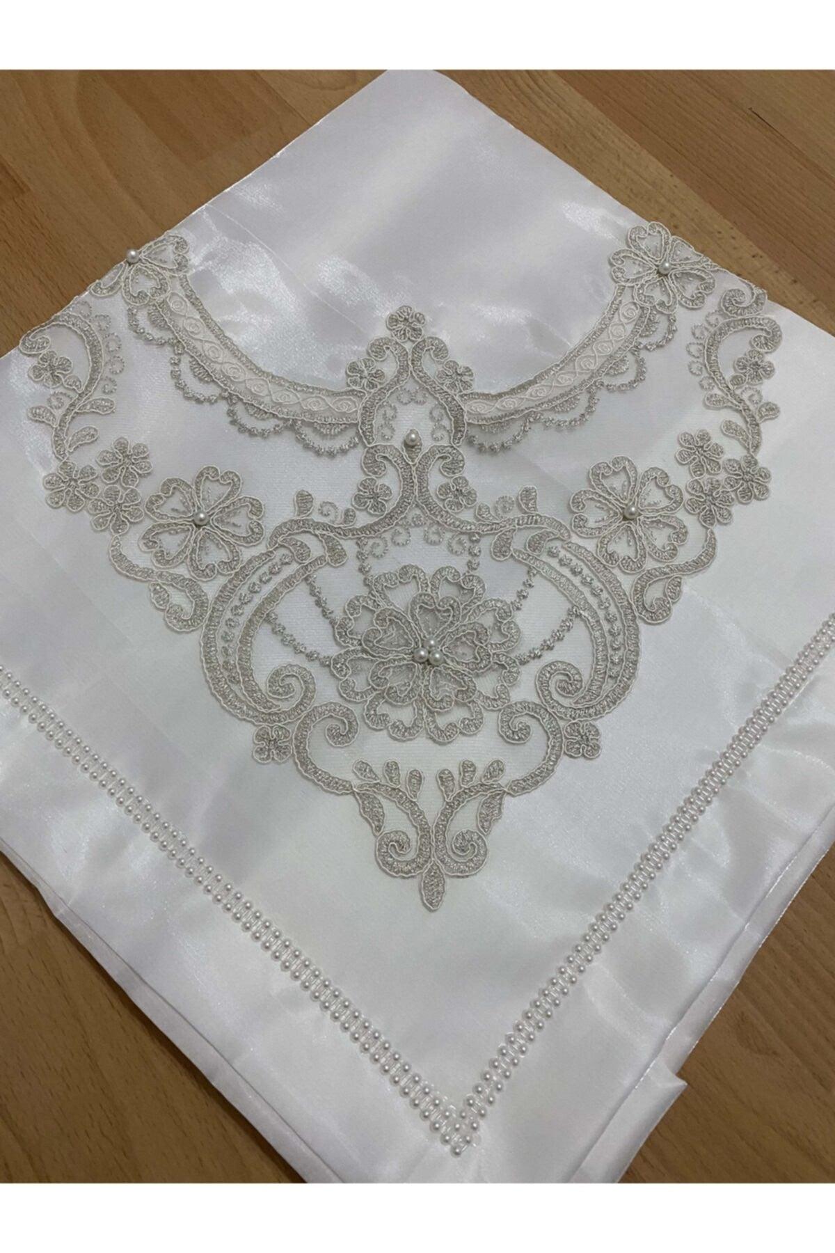 3d French Guipure Lace Pearl Embroidered Dowery Cream Satin Luxury Bundle - Swordslife