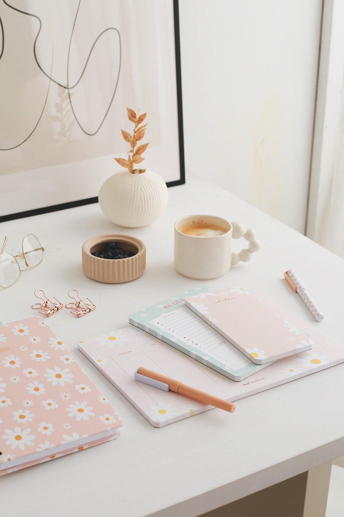 3 Pcs Desktop Planner Set Daisy