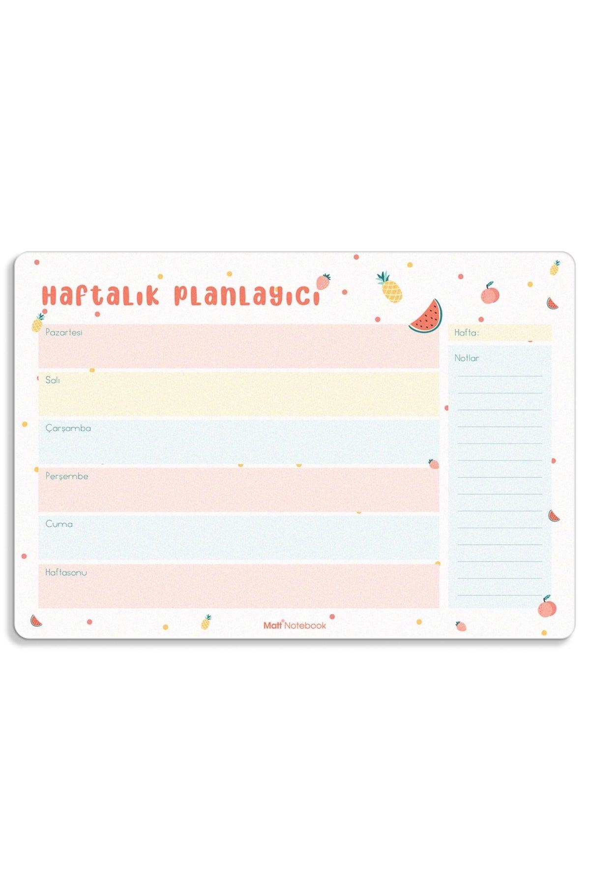 3 Pcs Desktop Planner Set Fruit