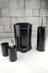 4 Pcs Bath Set Black - Ef14405-s