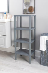 4 Tiers Plastic Shelving Unit Kitchen Shelf Bathroom