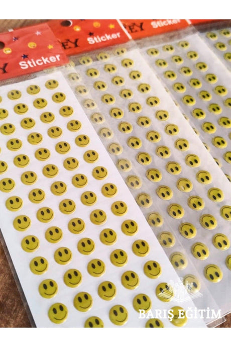 Set of 4 Small Smiley Stickers