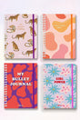 Set of 4 Undated Dotted Notebooks A5 Hard