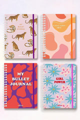 Set of 4 Undated Dotted Notebooks A5 Hard