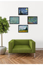 4 Piece Van Gogh Art Set Painting - Frame View Mdf Painting - 20x30cm - Swordslife