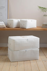 Set of 4 White Color Printed Storage Bags - Swordslife