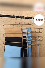 4 Pieces 5 Layers Smart Trouser Hanger Scarf Clothes Hanger 4 Pieces - Swordslife