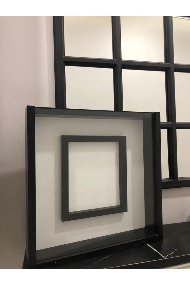 40×40 Black Flower Frame with Inner Frame - Swordslife