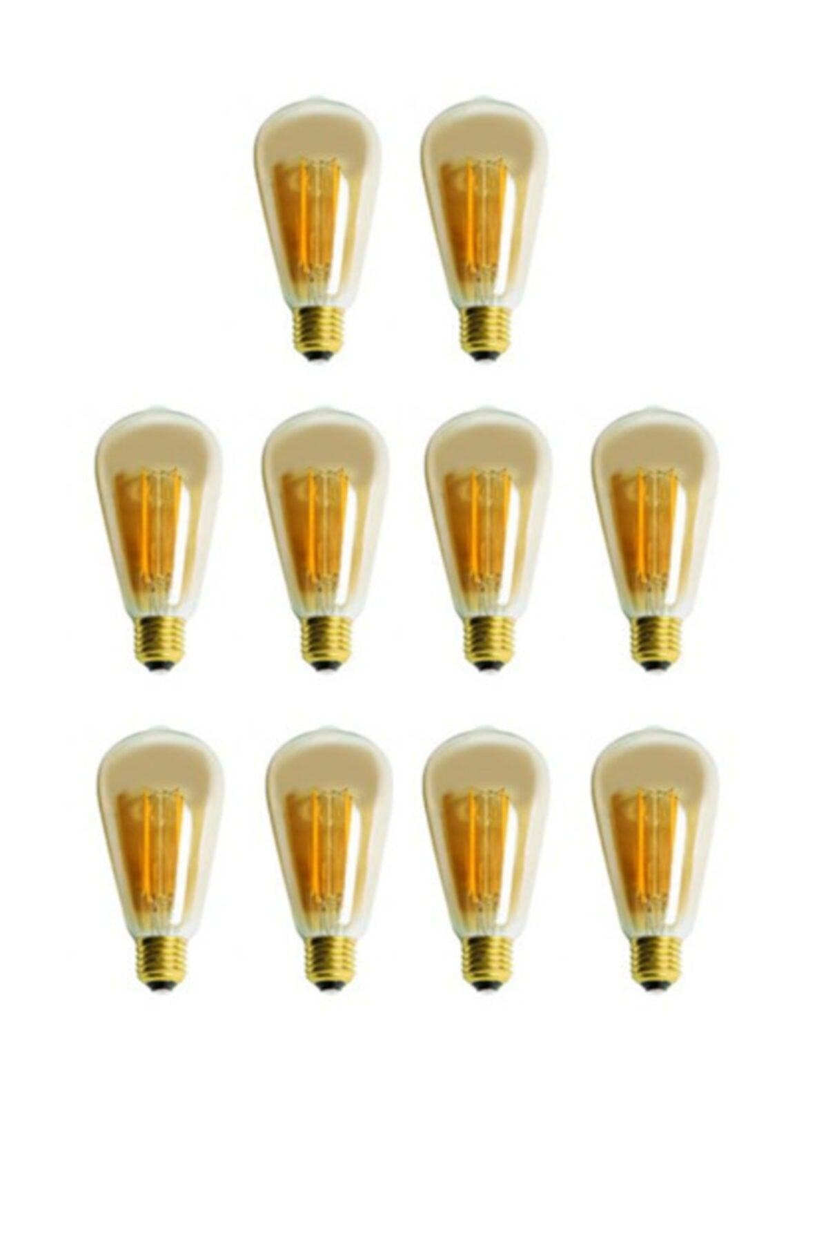 4290 8w Long Filament Rustic Bulb E27 Socket