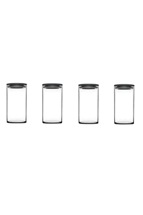 43736 Vacuum Glass Jar - Glass Supply Storage Container 4 Pcs Gray Fma55510 010oa - Swordslife