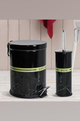 454-s 2 Metal Bathroom Set Black - Swordslife