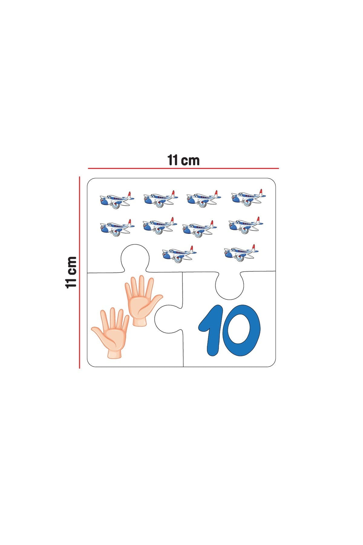 Wooden 30 Pieces Learning Numbers Pazil Set