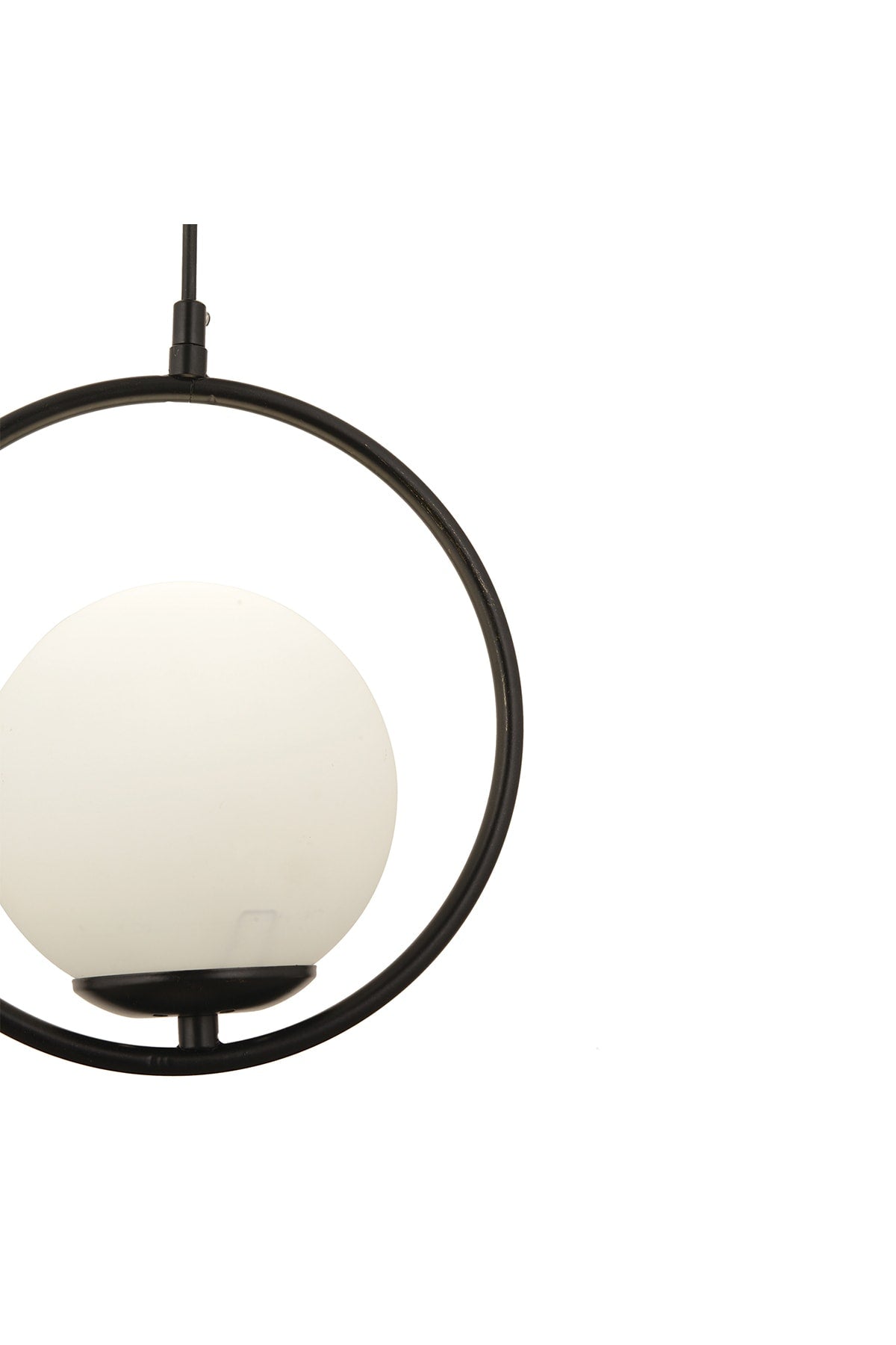 Luis Single Black Pendant Lamp with White Glass Modern Pendant Lamp Kitchen Living Room Pendant Lamp Chandelier