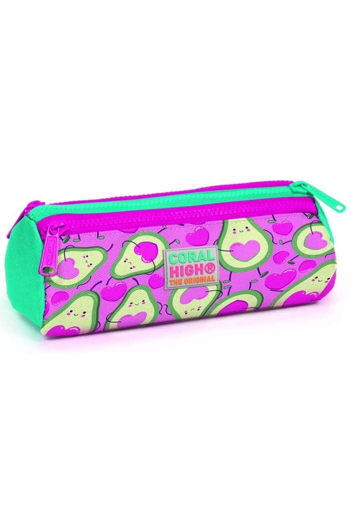 Pink Avacado Printed Girls' Primary School Bag Set - Usb Output
