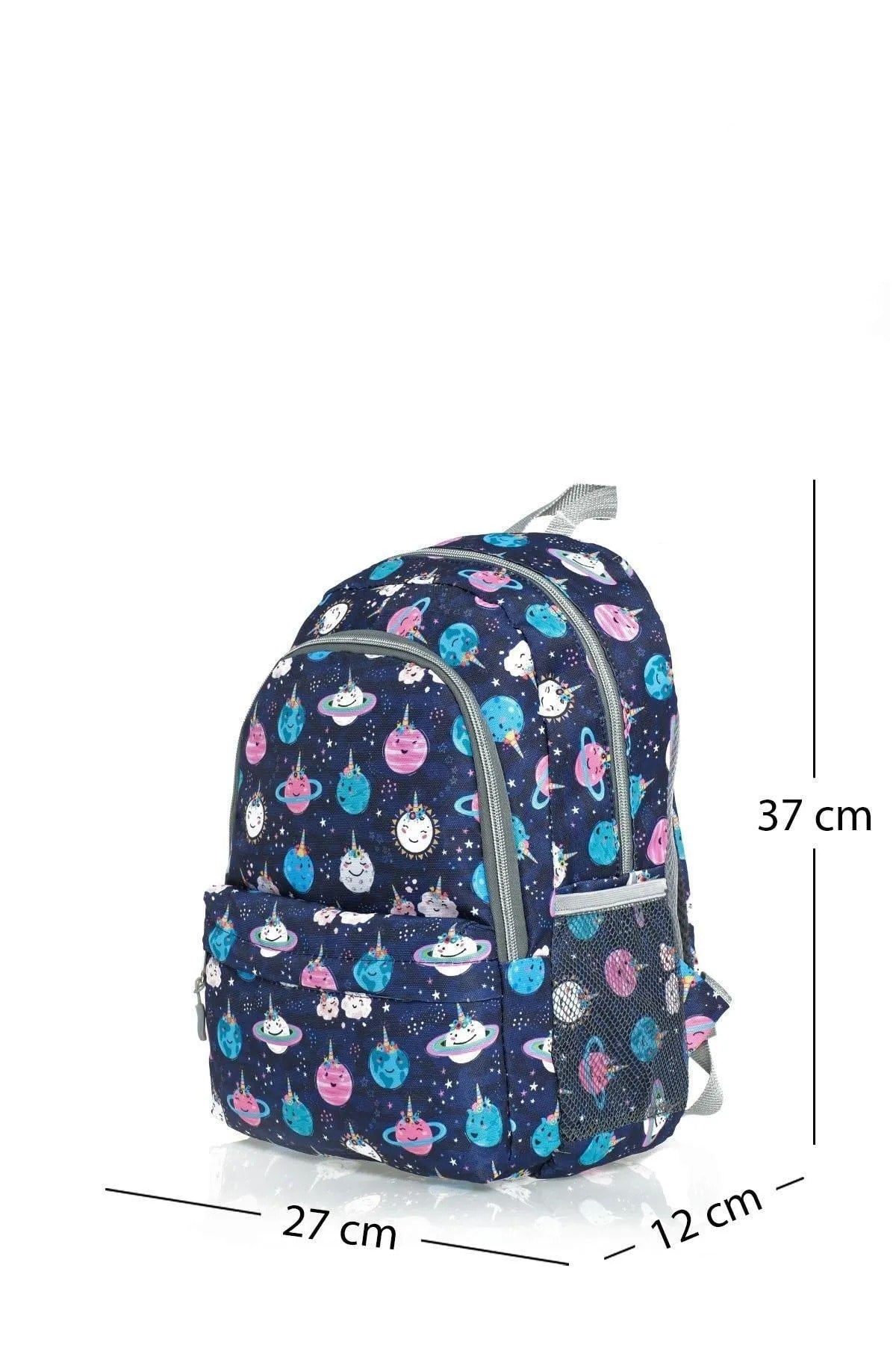 Navy Blue Galaxy Patterned Triple Primary School Bag Set