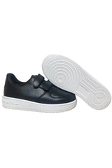 Unisex Girls Boys Velcro Sneakers Sneaker - Black White