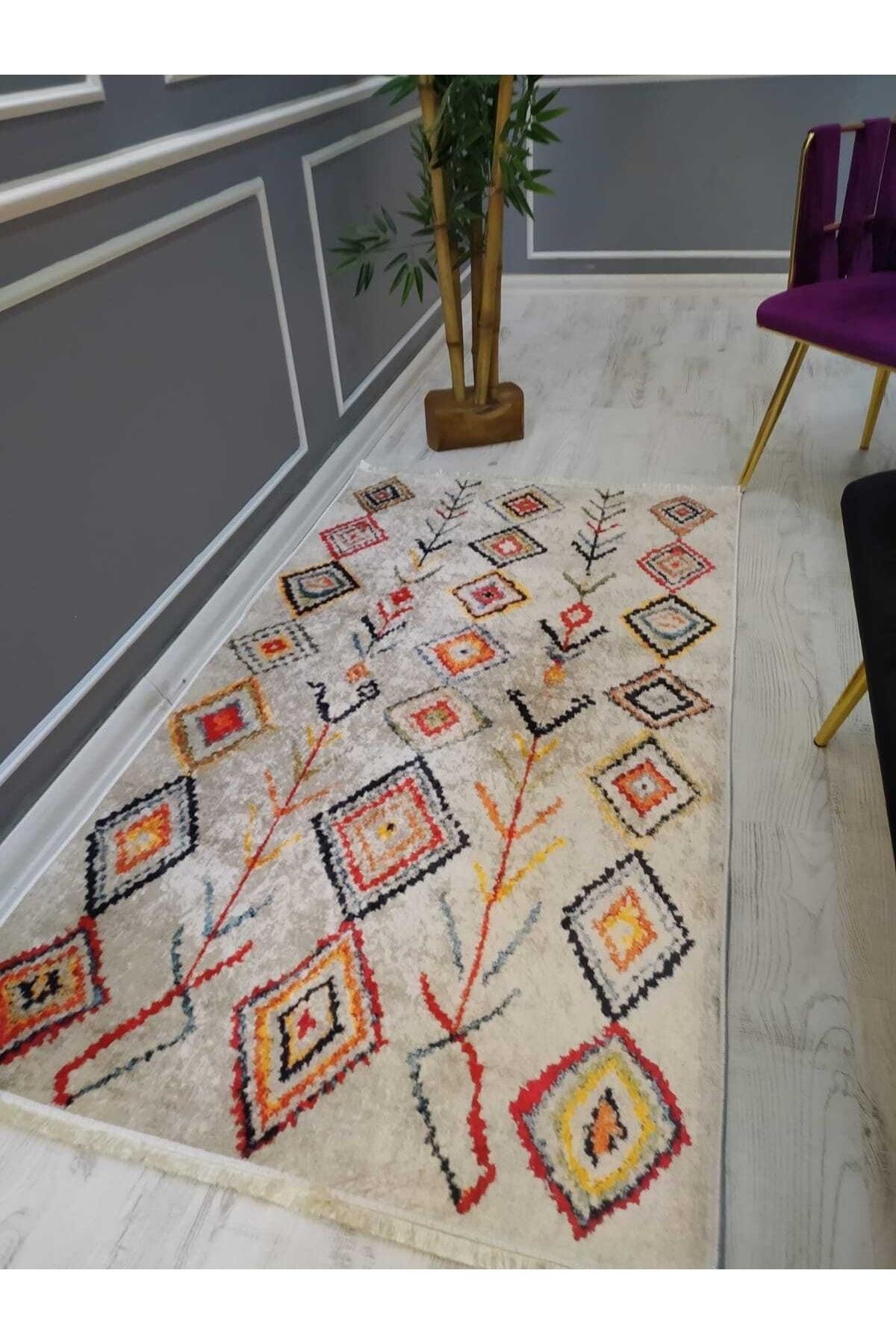 Non-Slip Stain Resistant Washable Colored Rug Pattern Woven Floor Carpet - Swordslife