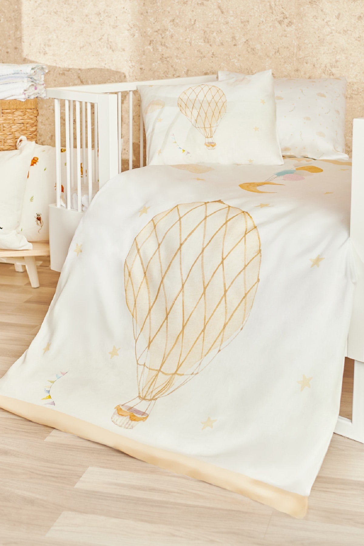 Baloon Cotton Satin Baby Duvet Cover Set