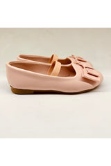 Shoes Girls' Bow Tie Detailed Powder Flat Shoes