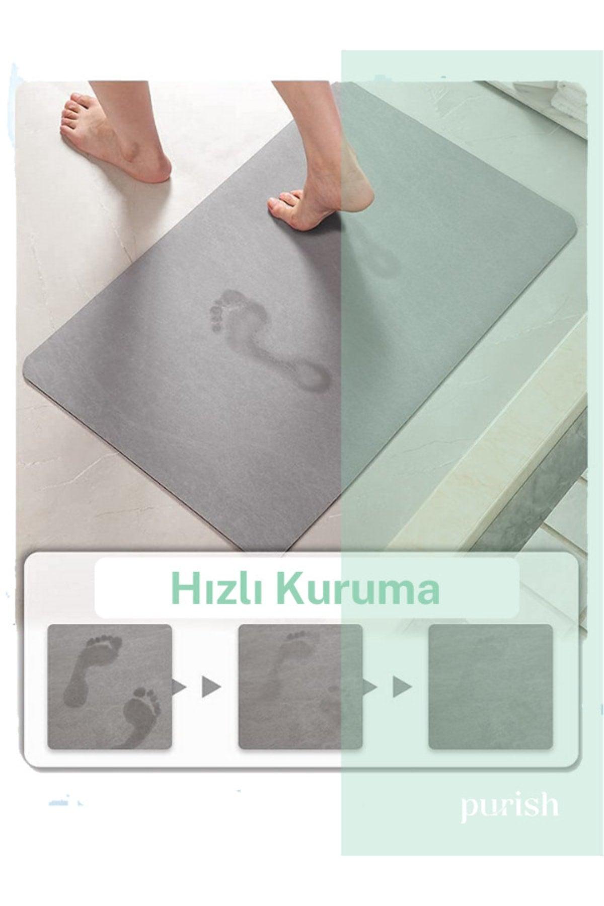 Diatom Bath and Ablution Mat 70x50cm - Gray [237190201] - Swordslife