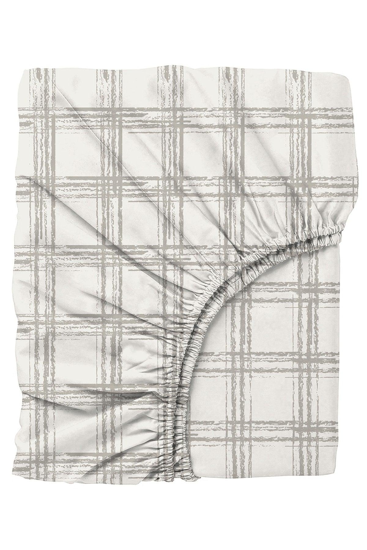 Ranforce Single Duvet Cover Set Plaid Beige - Swordslife