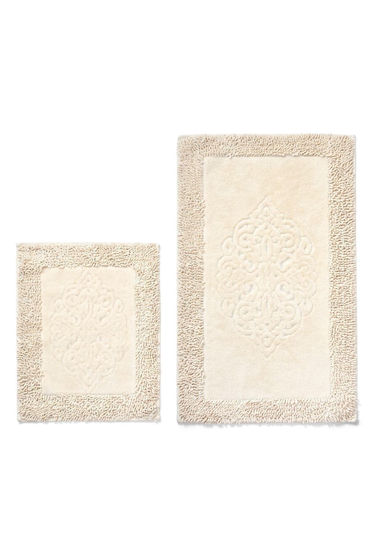 Tiffany 2-Piece Cotton Toilet Seat, Mink Bath Mat Set - Swordslife