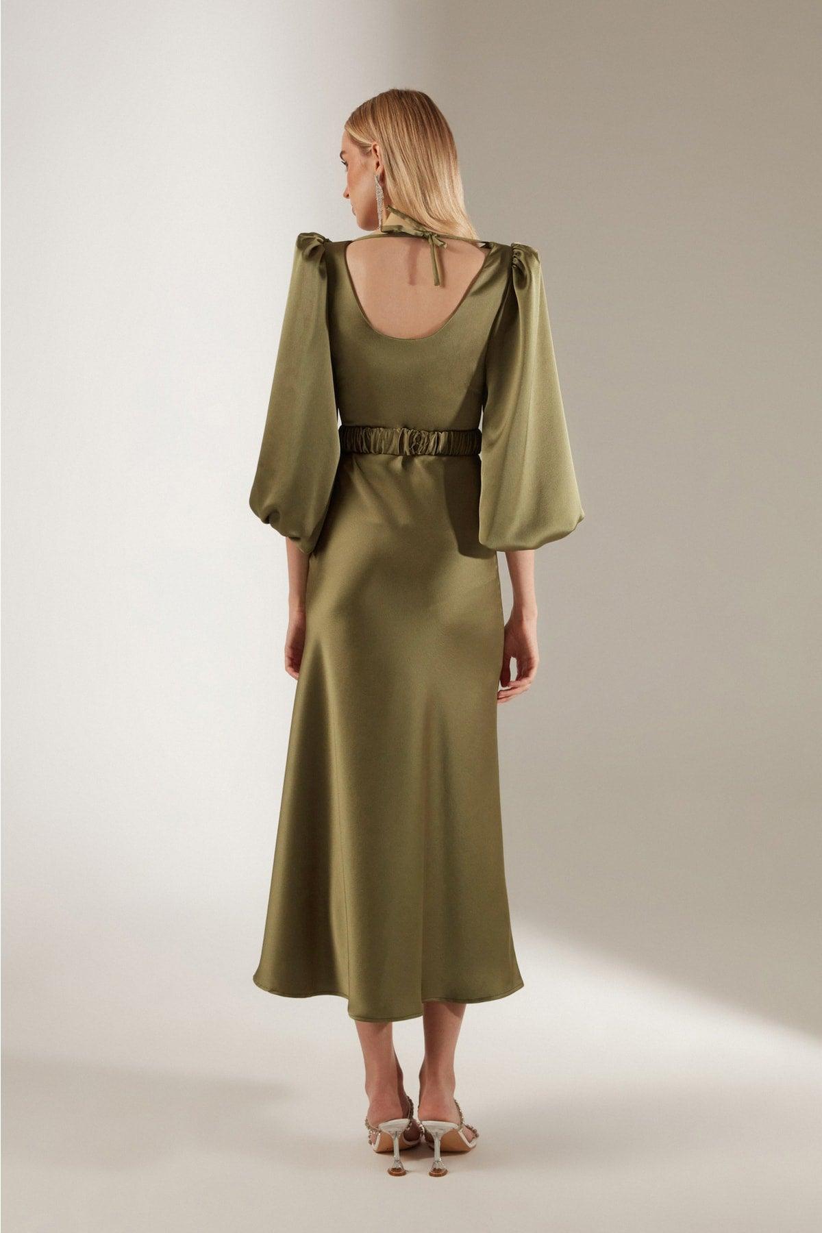 Heleny Special Design Khaki Engagement Dress - Swordslife