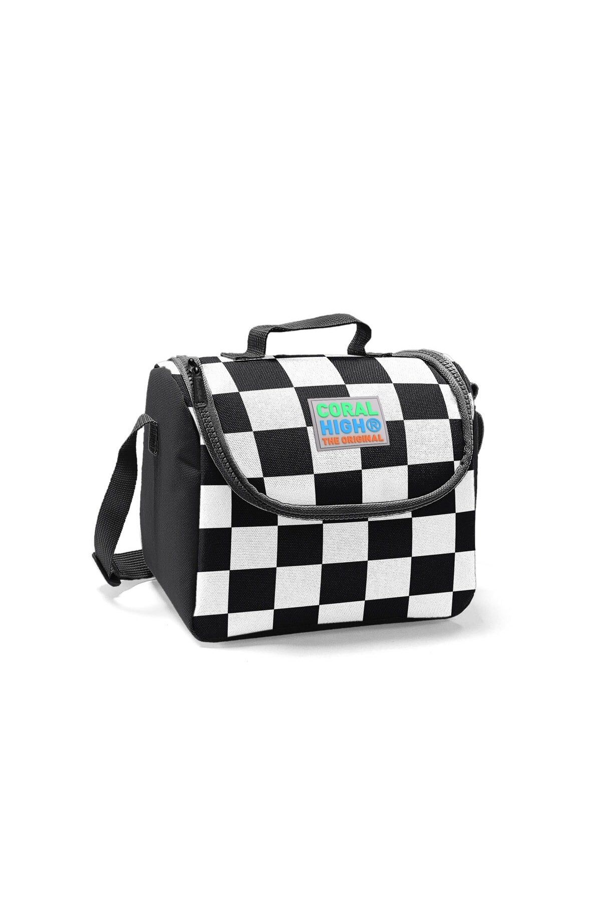 Kids Four Compartment Black Checkered 3-Pack School Bag Set