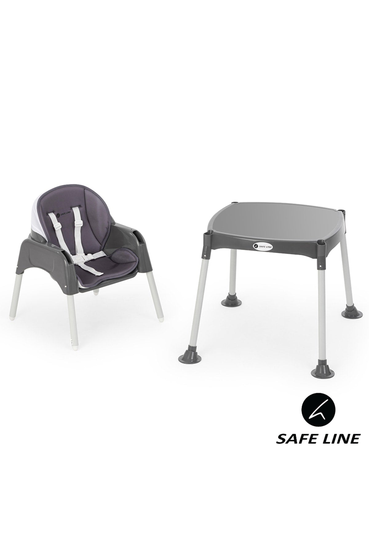 Desk Padded Highchair Dark Gray