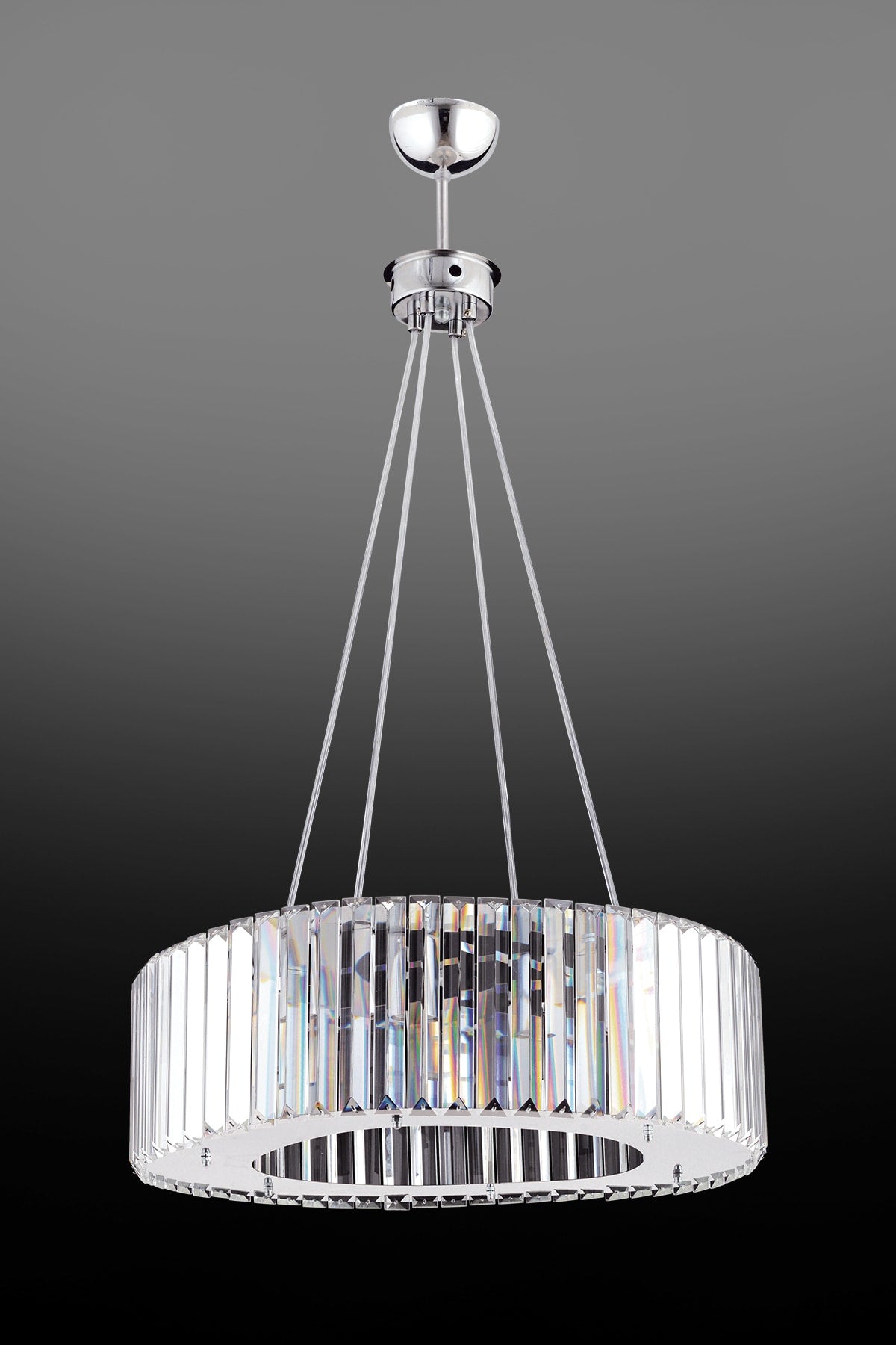 Luxury Diamond 45 Cm Silver Chandelier