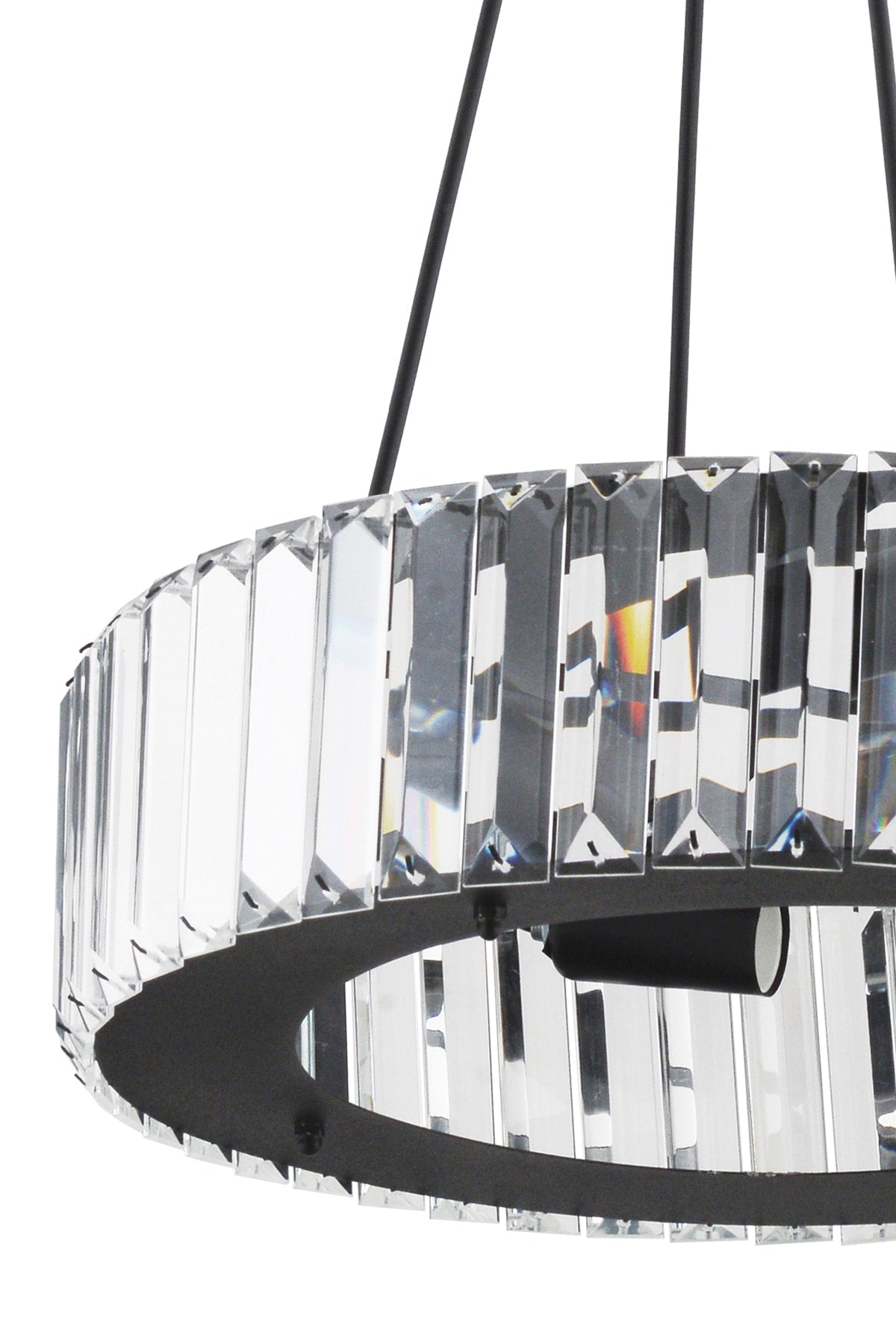 Luxury Diamond 37 Cm Black Chandelier