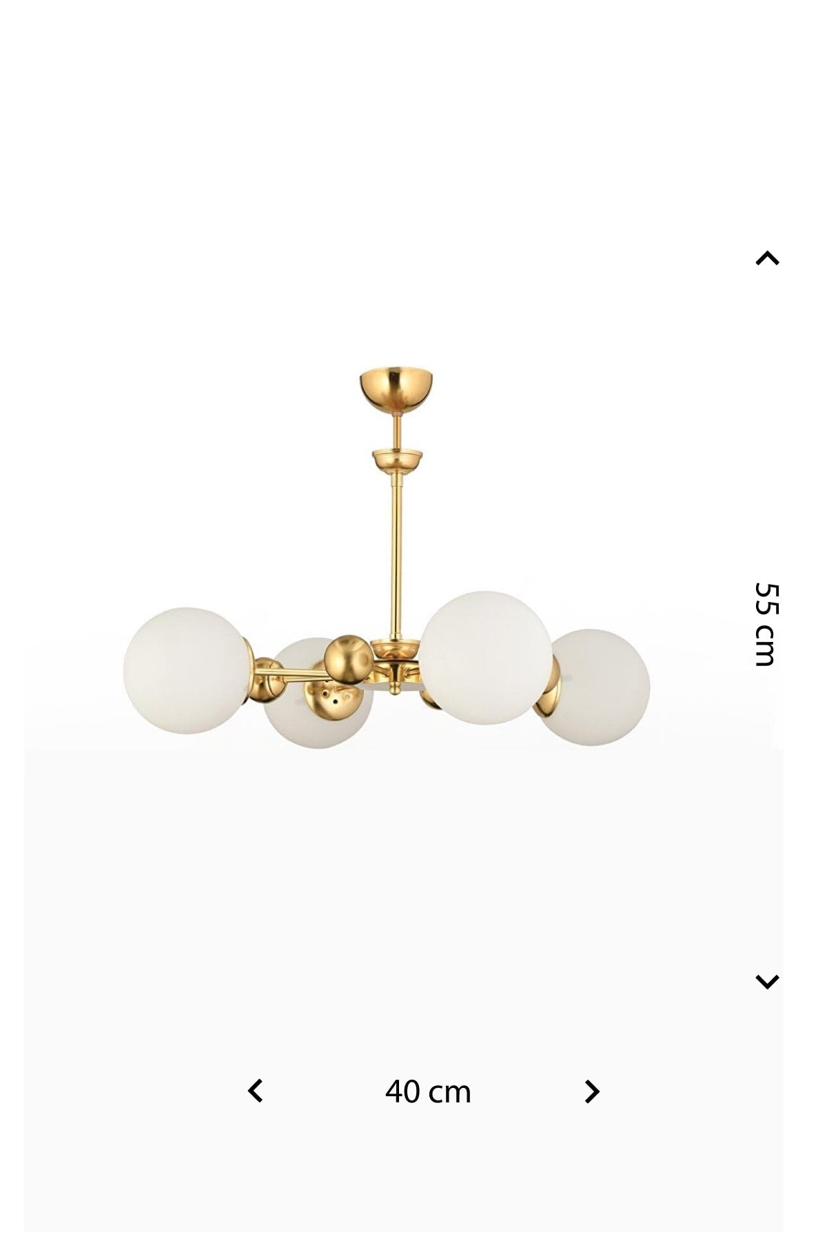 Nairobi 4-Piece Gold Case White Globe Glass Chandelier