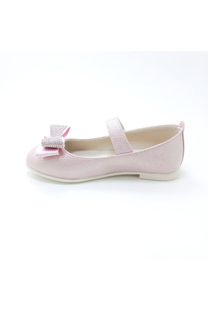 Girl'S Stone Bow Orthopedic Flats