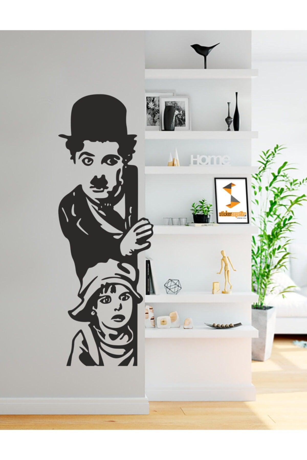 Charlie Chaplin Black 2 Decorative Multi-Purpose Decorative Wall Sticker - Swordslife