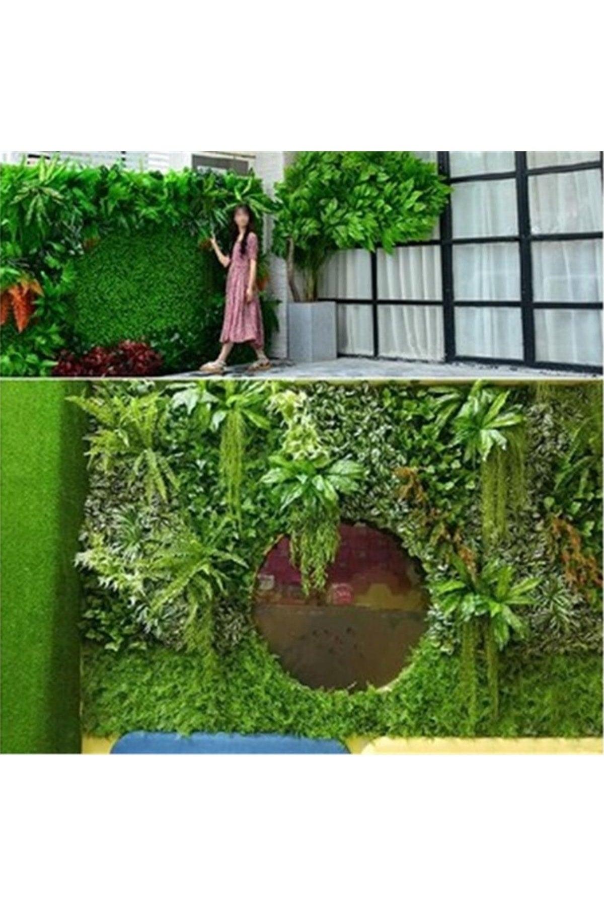 10 Pieces Artificial Plant Wall Covering Panel Boxwood Layer 40x60 Cm Green Vertical Garden - Swordslife