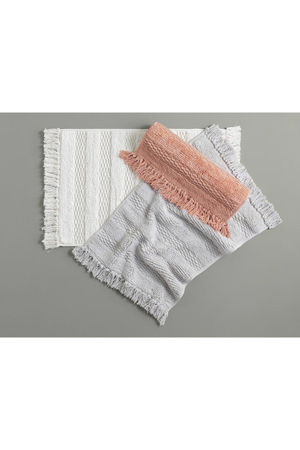 Ava Cotton Bath Mat 60x90 Cm Light Gray - Swordslife