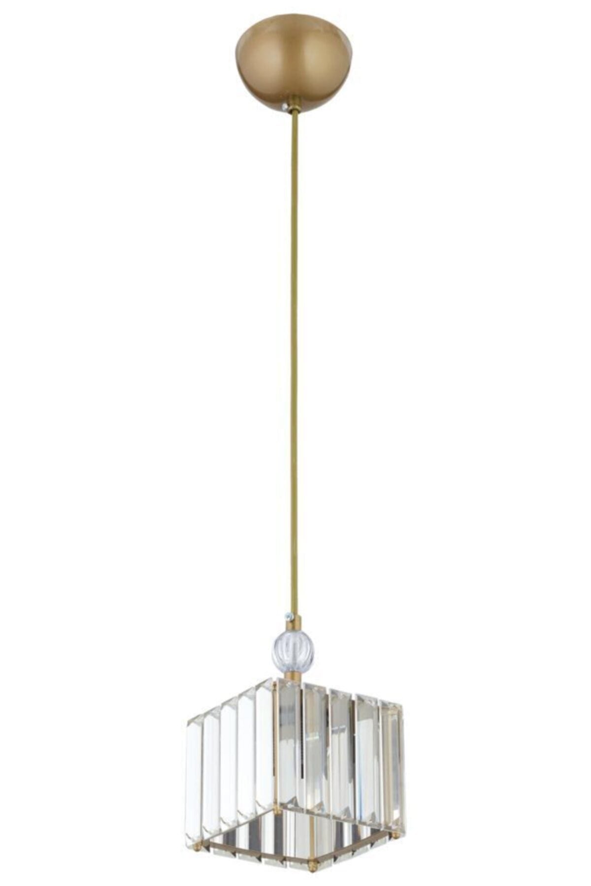 Dolunay Single Stone Antique K-10 Crystal Stone Chandelier