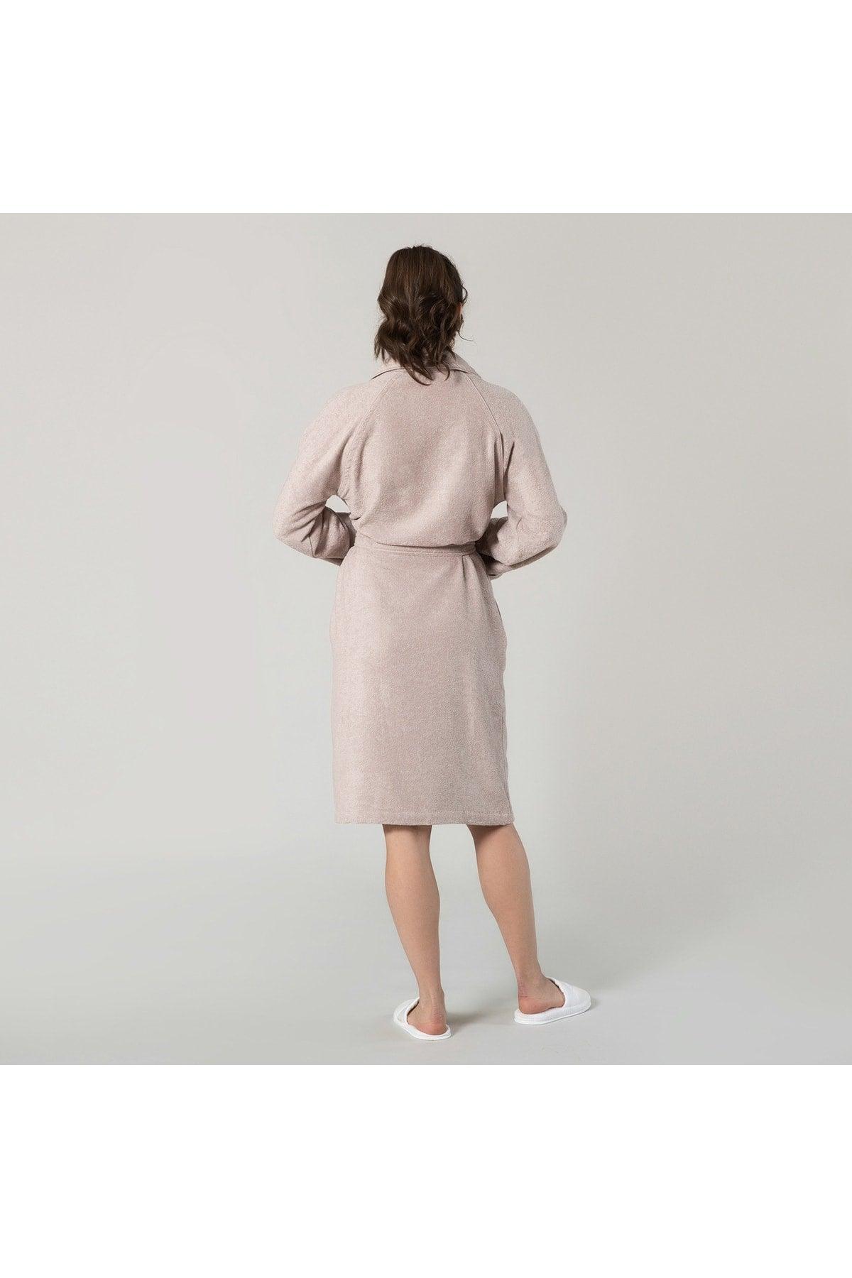 Solid Unisex Bathrobe Beige - Swordslife