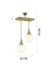 Damla 2 Row Antique Modern Pendant Lamp Kitchen Living Room Living Room Pendant Lamp Chandelier