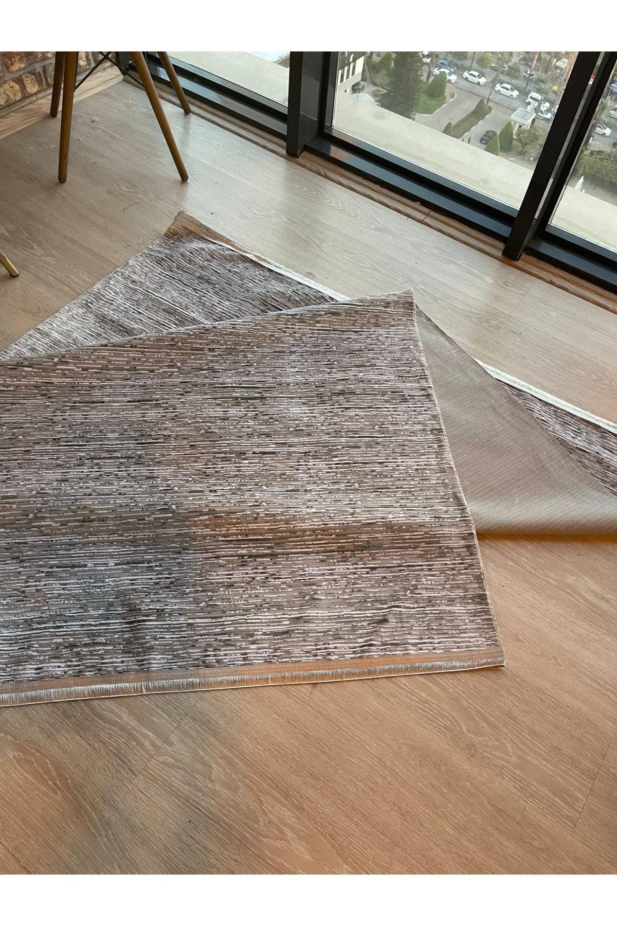 4 Seasons Modern Woven Carpet Fringed, Stain Resistant. (Special Sizes Can Be Made.) gray-striped - Swordslife