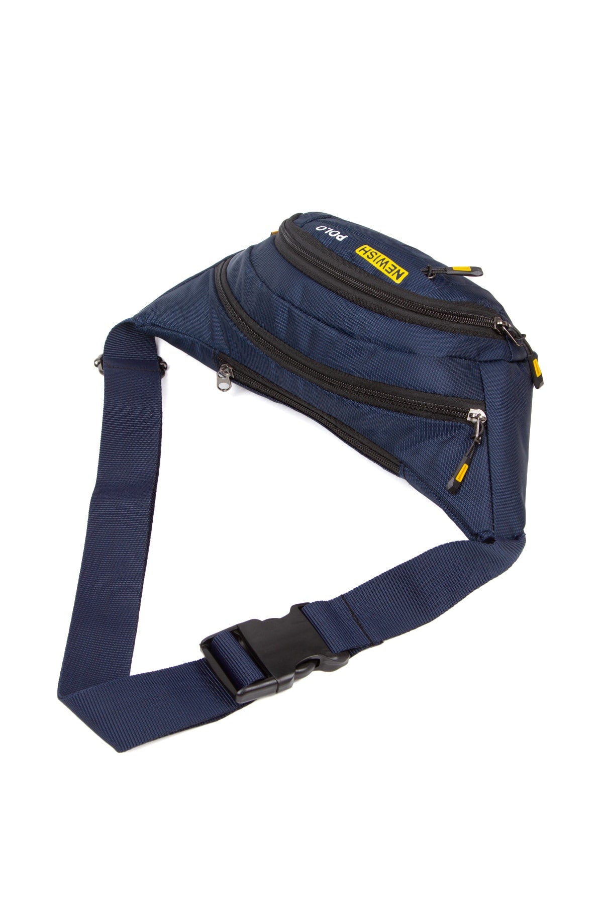Unisex Impertex Fabric Headphone Outlet Waterproof Shoulder And Waist Bag Cross Strap Navy Blue