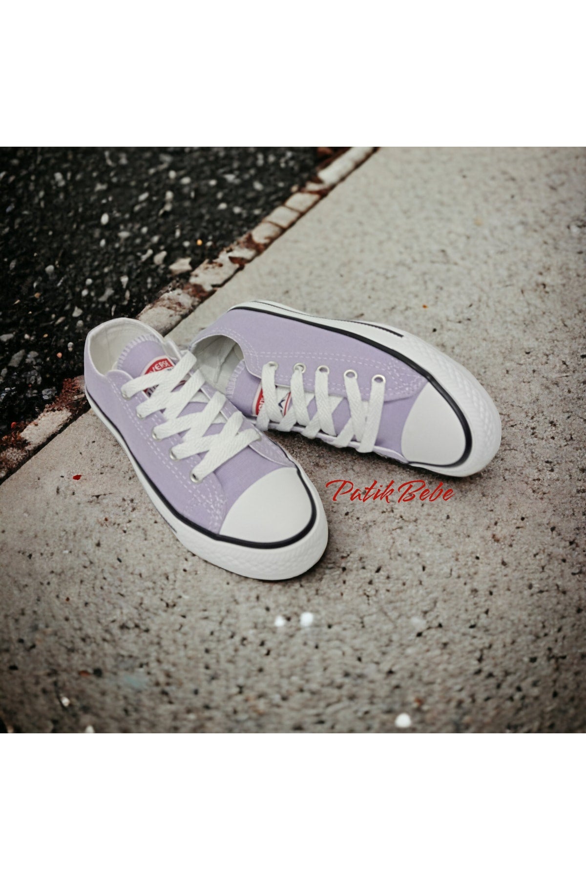 Lilac Short Linen Convers Shoes