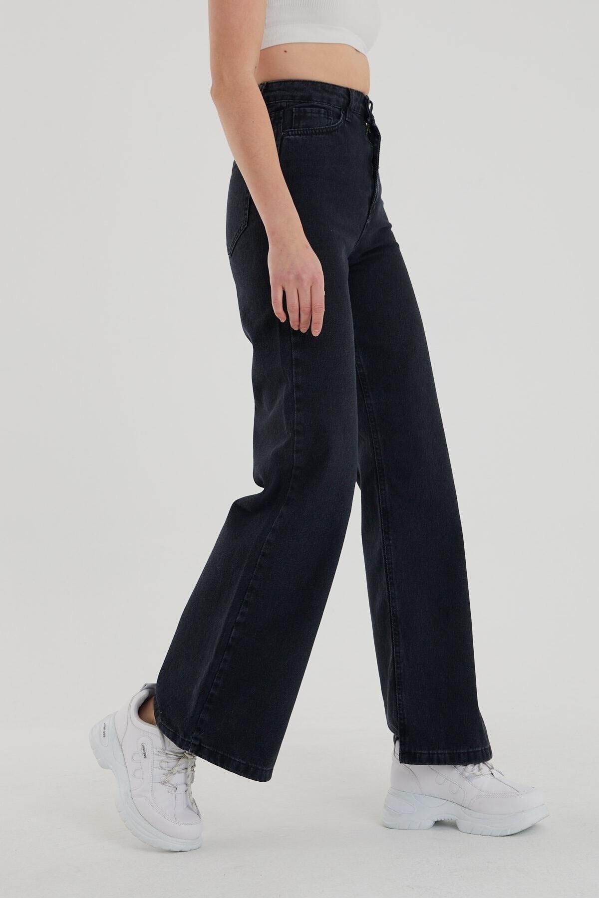 Women's Extra High Waist Lycra Palazzo Pants - Wide Leg Wide Leg Jeans - Swordslife