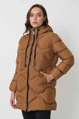 Women's Taba Hooded Cord Detailed Inflatable Coat - Swordslife