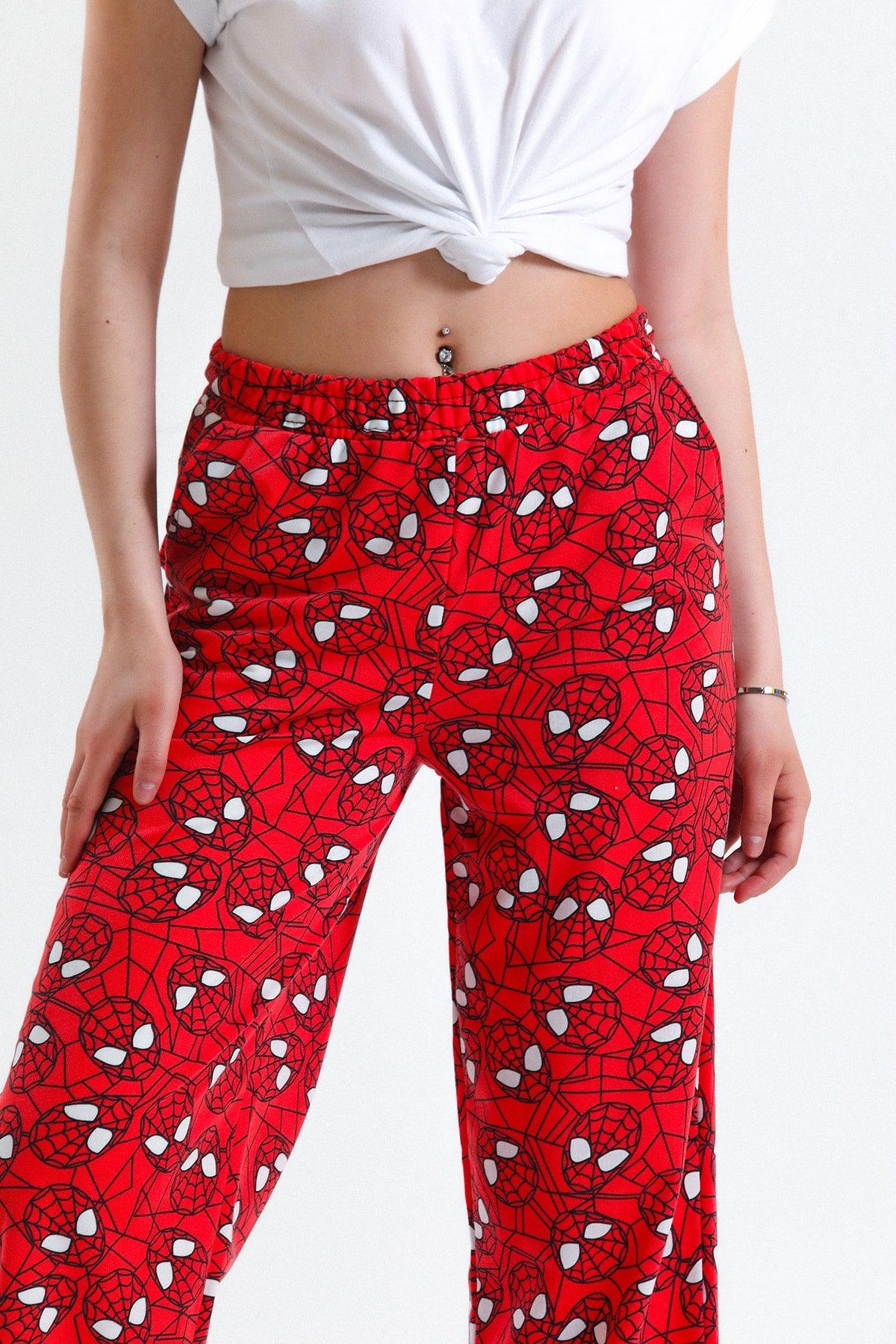 Red Spiderman Wide Leg Sweatpants - Swordslife